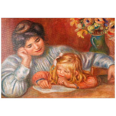 puzzleplate Writing Lesson (La Leçon d'écriture) (1905) by Pierre-Auguste Renoir 1000 Puzzle