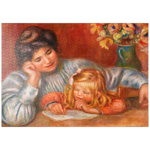 puzzleplate Writing Lesson (La Leçon d'écriture) (1905) by Pierre-Auguste Renoir 1000 Puzzle