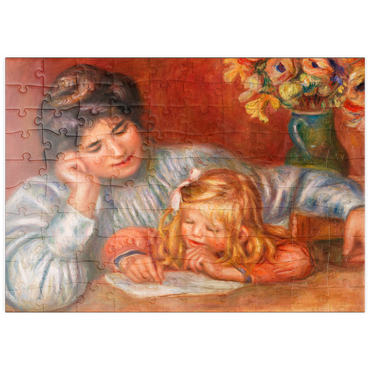 puzzleplate Writing Lesson (La Leçon d'écriture) (1905) by Pierre-Auguste Renoir 100 Puzzle