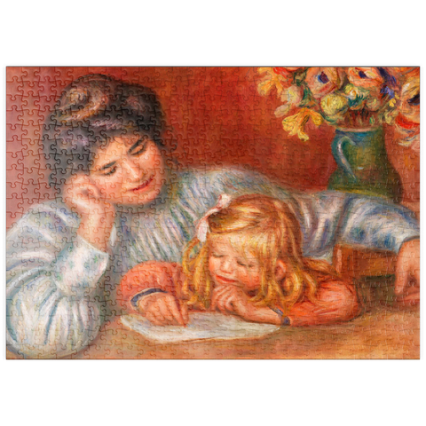 puzzleplate Writing Lesson (La Leçon d'écriture) (1905) by Pierre-Auguste Renoir 500 Puzzle