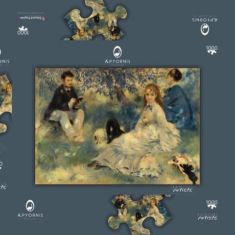 Henriot Family (La Famille Henriot) (1875) by Pierre-Auguste Renoir 1000 Puzzle Schachtel 3D Modell