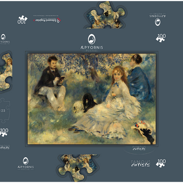 Henriot Family (La Famille Henriot) (1875) by Pierre-Auguste Renoir 100 Puzzle Schachtel 3D Modell