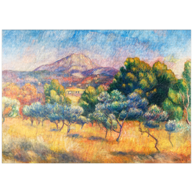 Darstellung des Puzzle-Motivs Montagne Sainte-Victoire (Paysage) (1889) by Pierre-Auguste Renoir – Puzzleteile: 1000