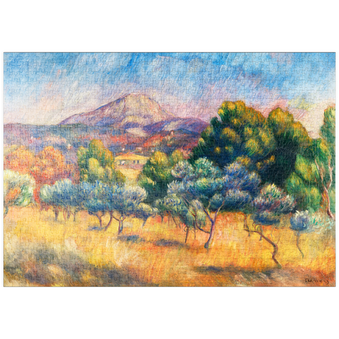 puzzleplate Montagne Sainte-Victoire (Paysage) (1889) by Pierre-Auguste Renoir 1000 Puzzle