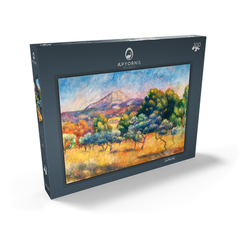 Montagne Sainte-Victoire (Paysage) (1889) by Pierre-Auguste Renoir 100 Puzzle Schachtel Ansicht2