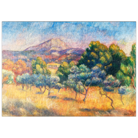 Darstellung des Puzzle Motivs Montagne Sainte-Victoire (Paysage) (1889) by Pierre-Auguste Renoir - Puzzleteile: 500