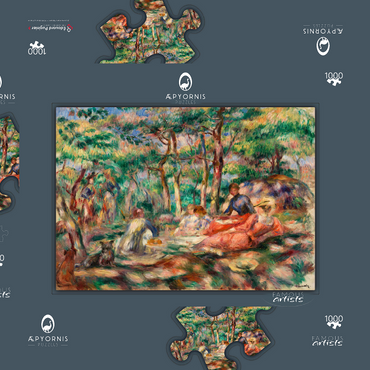 Picnic (Le Déjeuner sur l'herbe) (1893) by Pierre-Auguste Renoir 1000 Puzzle Schachtel 3D Modell