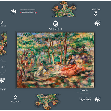 Picnic (Le Déjeuner sur l'herbe) (1893) by Pierre-Auguste Renoir 100 Puzzle Schachtel 3D Modell