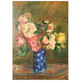 Darstellung des Puzzle-Motivs Bouquet of Roses (Le Bouquet de roses) (1882) by Pierre-Auguste Renoir – Puzzleteile: 200