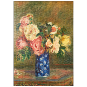 Darstellung des Puzzle Motivs Bouquet of Roses (Le Bouquet de roses) (1882) by Pierre-Auguste Renoir - Puzzleteile: 500