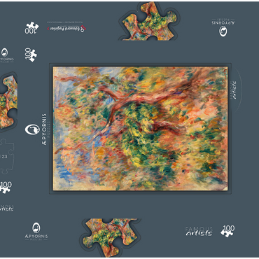 Landscape (Paysage) (1916) by Pierre-Auguste Renoir 100 Puzzle Schachtel 3D Modell
