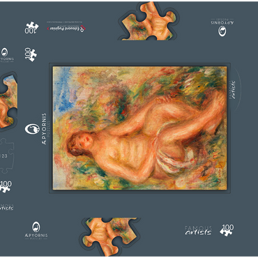 Bather (Baigneuse) (1918) by Pierre-Auguste Renoir 100 Puzzle Schachtel 3D Modell