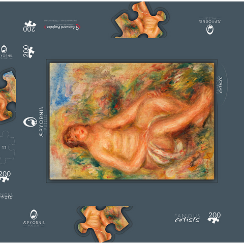 Bather (Baigneuse) (1918) by Pierre-Auguste Renoir 200 Puzzle Schachtel 3D Modell