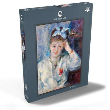 Portrait of Mademoiselle Marie Murer (Portrait de Mademoiselle Marie Murer) (1877) by Pierre-Auguste Renoir 100 Puzzle Schachtel Ansicht2