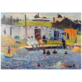Darstellung des Puzzle-Motivs The Bathing Hour, Chester, Nova Scotia (1910) by William James Glackens – Puzzleteile: 1000
