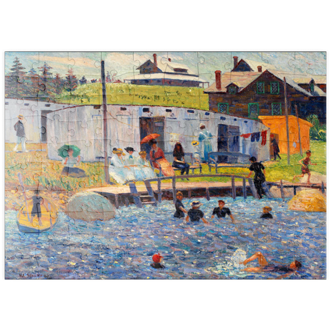 puzzleplate The Bathing Hour, Chester, Nova Scotia (1910) by William James Glackens 100 Puzzle