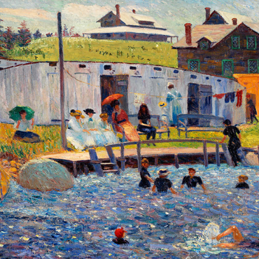 The Bathing Hour, Chester, Nova Scotia (1910) by William James Glackens 100 Puzzle 3D Modell