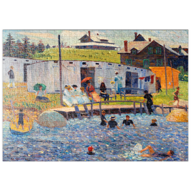 Darstellung des Puzzle Motivs The Bathing Hour, Chester, Nova Scotia (1910) by William James Glackens - Puzzleteile: 500