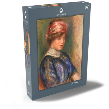 Young Woman in Blue, Bust (Jeune femme en corsage bleu, buste) (1911) by Pierre-Auguste Renoir 1000 Puzzle Schachtel Ansicht2