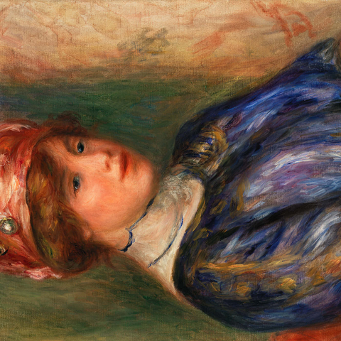 Young Woman in Blue, Bust (Jeune femme en corsage bleu, buste) (1911) by Pierre-Auguste Renoir 1000 Puzzle 3D Modell