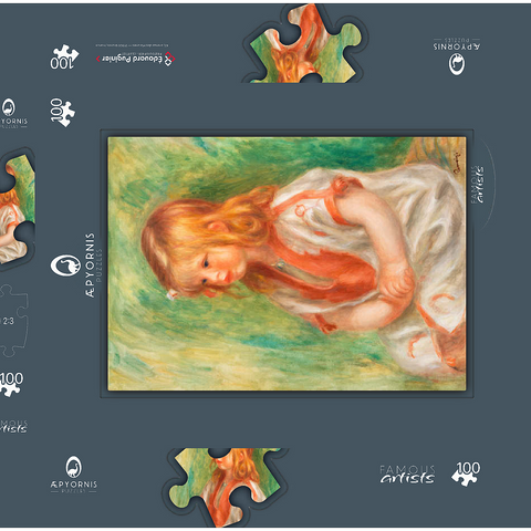 Claude Renoir (1904) by Pierre-Auguste Renoir 100 Puzzle Schachtel 3D Modell