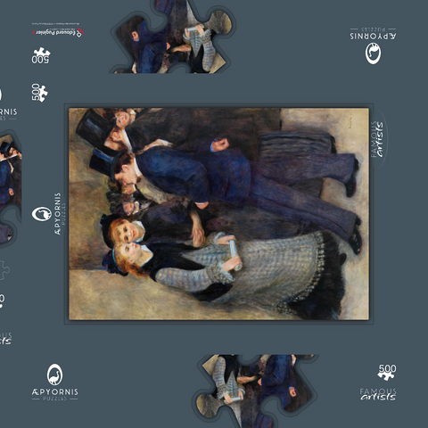 Leaving the Conservatory (La Sortie du conservatoire) (1876–1877) by Pierre-Auguste Renoir 500 Puzzle Schachtel 3D Modell
