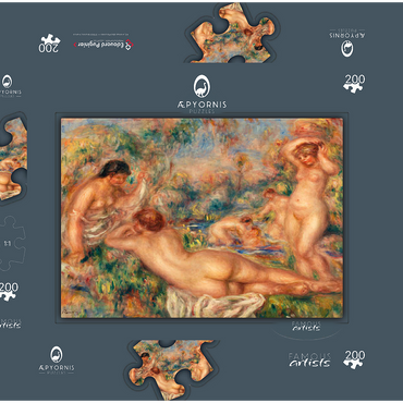 Bathers (Baigneuses) (1918) by Pierre-Auguste Renoir 200 Puzzle Schachtel 3D Modell