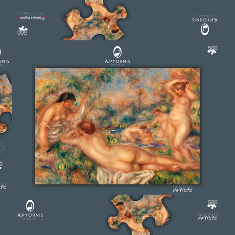 Bathers (Baigneuses) (1918) by Pierre-Auguste Renoir 500 Puzzle Schachtel 3D Modell