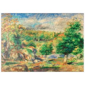 Darstellung des Puzzle Motivs Chestnut Trees, Pont-Aven (Châtaigniers, Pont-Aven) (1892) by Pierre-Auguste Renoir - Puzzleteile: 500