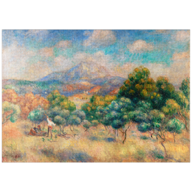 Darstellung des Puzzle-Motivs Mount of Sainte-Victoire (1888-1889) by Pierre-Auguste Renoir – Puzzleteile: 1000