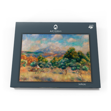 Mount of Sainte-Victoire (1888–1889) by Pierre-Auguste Renoir 100 Puzzle Schachtel Ansicht3