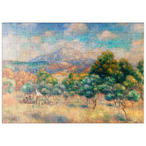 puzzleplate Mount of Sainte-Victoire (1888–1889) by Pierre-Auguste Renoir 100 Puzzle