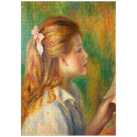Darstellung des Puzzle Motivs Reading (La Lecture) (1892) by Pierre-Auguste Renoir - Puzzleteile: 1000