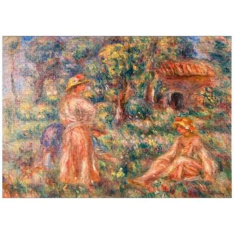 puzzleplate Girls in a Landscape (Jeunes filles dans un paysage) (1918) by Pierre-Auguste Renoir 1000 Puzzle