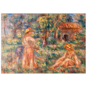 Darstellung des Puzzle Motivs Girls in a Landscape (Jeunes filles dans un paysage) (1918) by Pierre-Auguste Renoir - Puzzleteile: 500