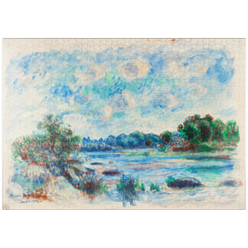 Darstellung des Puzzle-Motivs Landscape at Pont-Aven (1892) by Pierre-Auguste Renoir – Puzzleteile: 1000
