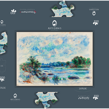 Landscape at Pont–Aven (1892) by Pierre-Auguste Renoir 100 Puzzle Schachtel 3D Modell