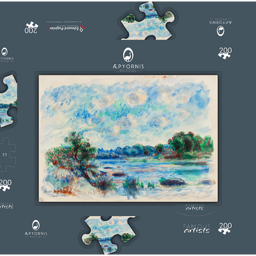 Landscape at Pont–Aven (1892) by Pierre-Auguste Renoir 200 Puzzle Schachtel 3D Modell