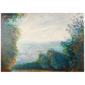 Darstellung des Puzzle-Motivs The Auvers Valley on the Oise River (after 1884) by Pierre-Auguste Renoir – Puzzleteile: 1000