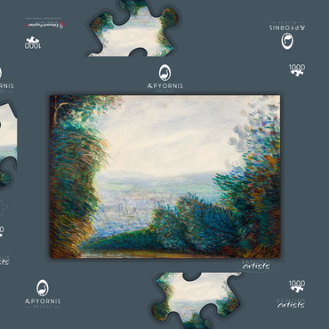The Auvers Valley on the Oise River (after 1884) by Pierre-Auguste Renoir 1000 Puzzle Schachtel 3D Modell