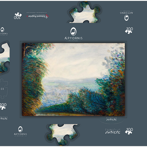 The Auvers Valley on the Oise River (after 1884) by Pierre-Auguste Renoir 100 Puzzle Schachtel 3D Modell