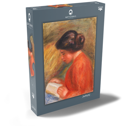 Young Woman Reading (Jeune femme lisant, buste) (1909) by Pierre-Auguste Renoir 1000 Puzzle Schachtel Ansicht2