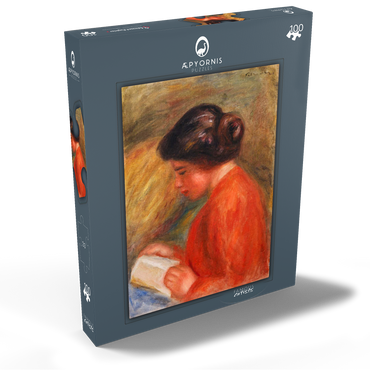 Young Woman Reading (Jeune femme lisant, buste) (1909) by Pierre-Auguste Renoir 100 Puzzle Schachtel Ansicht2
