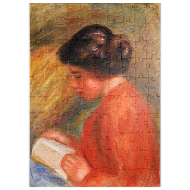 puzzleplate Young Woman Reading (Jeune femme lisant, buste) (1909) by Pierre-Auguste Renoir 100 Puzzle