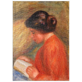 Darstellung des Puzzle-Motivs Young Woman Reading (1909) by Pierre-Auguste Renoir – Puzzleteile: 500