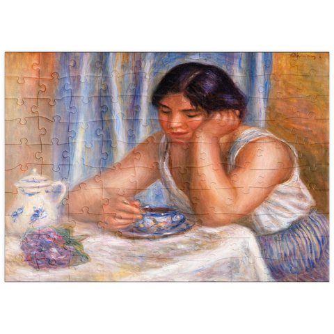 puzzleplate Cup of Chocolate (Femme prenant du chocolat) (1912) by Pierre-Auguste Renoir 100 Puzzle