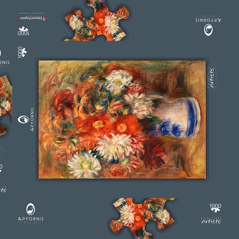 Bouquet (1919) by Pierre-Auguste Renoir 1000 Puzzle Schachtel 3D Modell