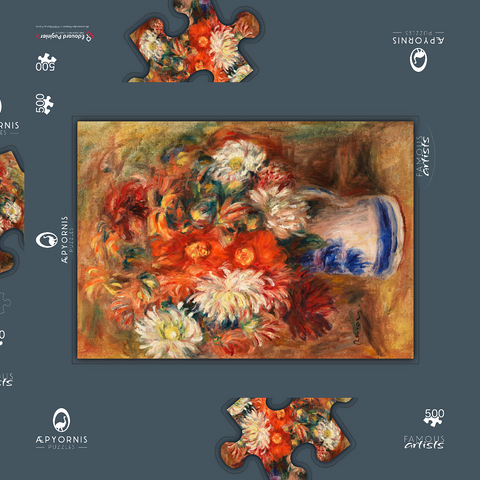 Bouquet (1919) by Pierre-Auguste Renoir 500 Puzzle Schachtel 3D Modell