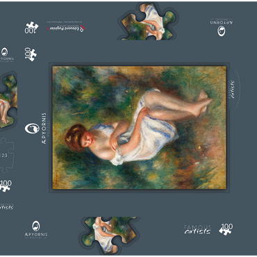 The Bather (1900) by Pierre-Auguste Renoir 100 Puzzle Schachtel 3D Modell