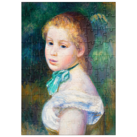 puzzleplate Head of Young Girl (Tête de jeune fille) (1885) by Pierre-Auguste Renoir 100 Puzzle